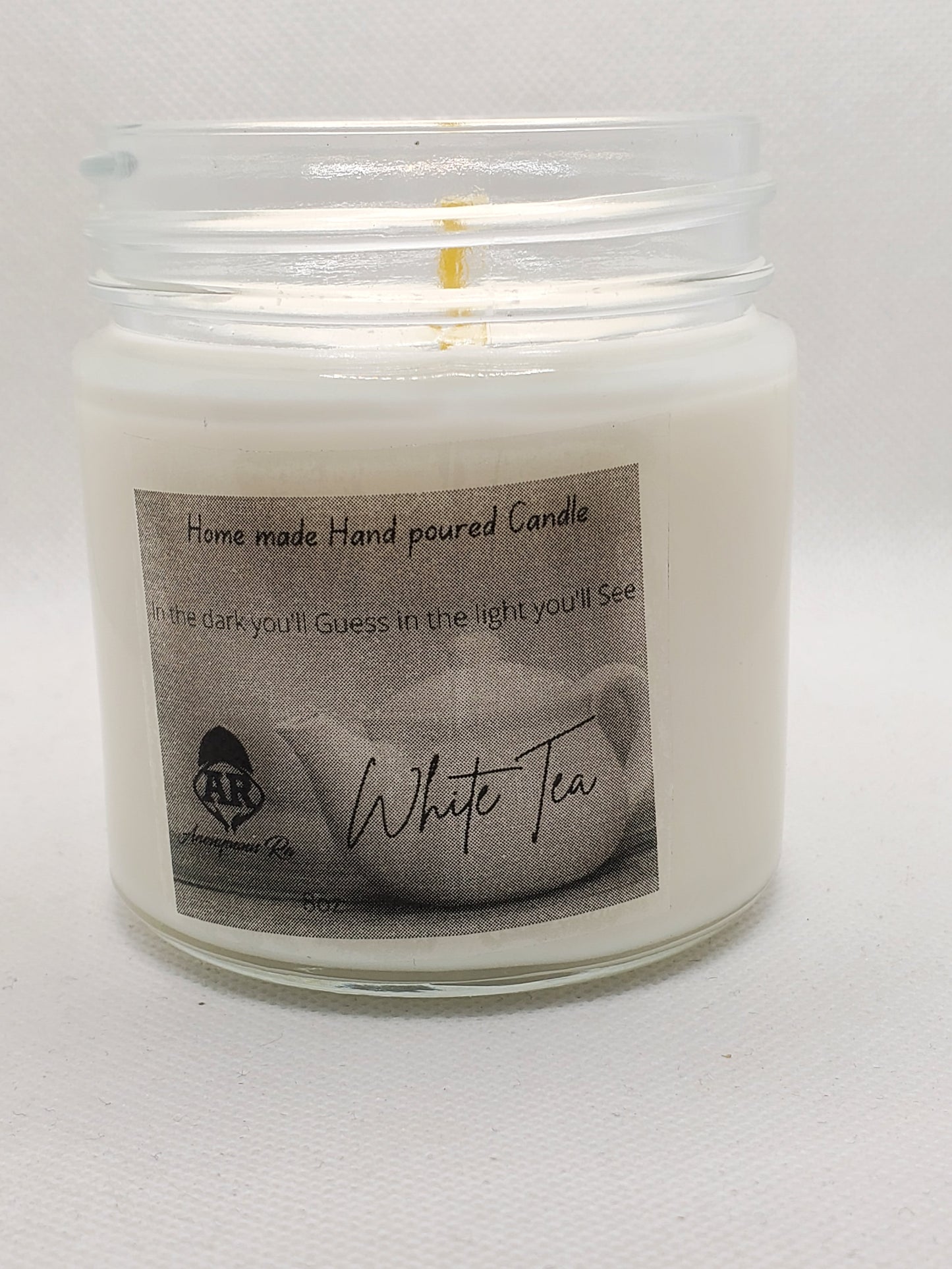 White Tea (8oz) Candle: Serene Fragrance | Handcrafted by Anonymous Ra