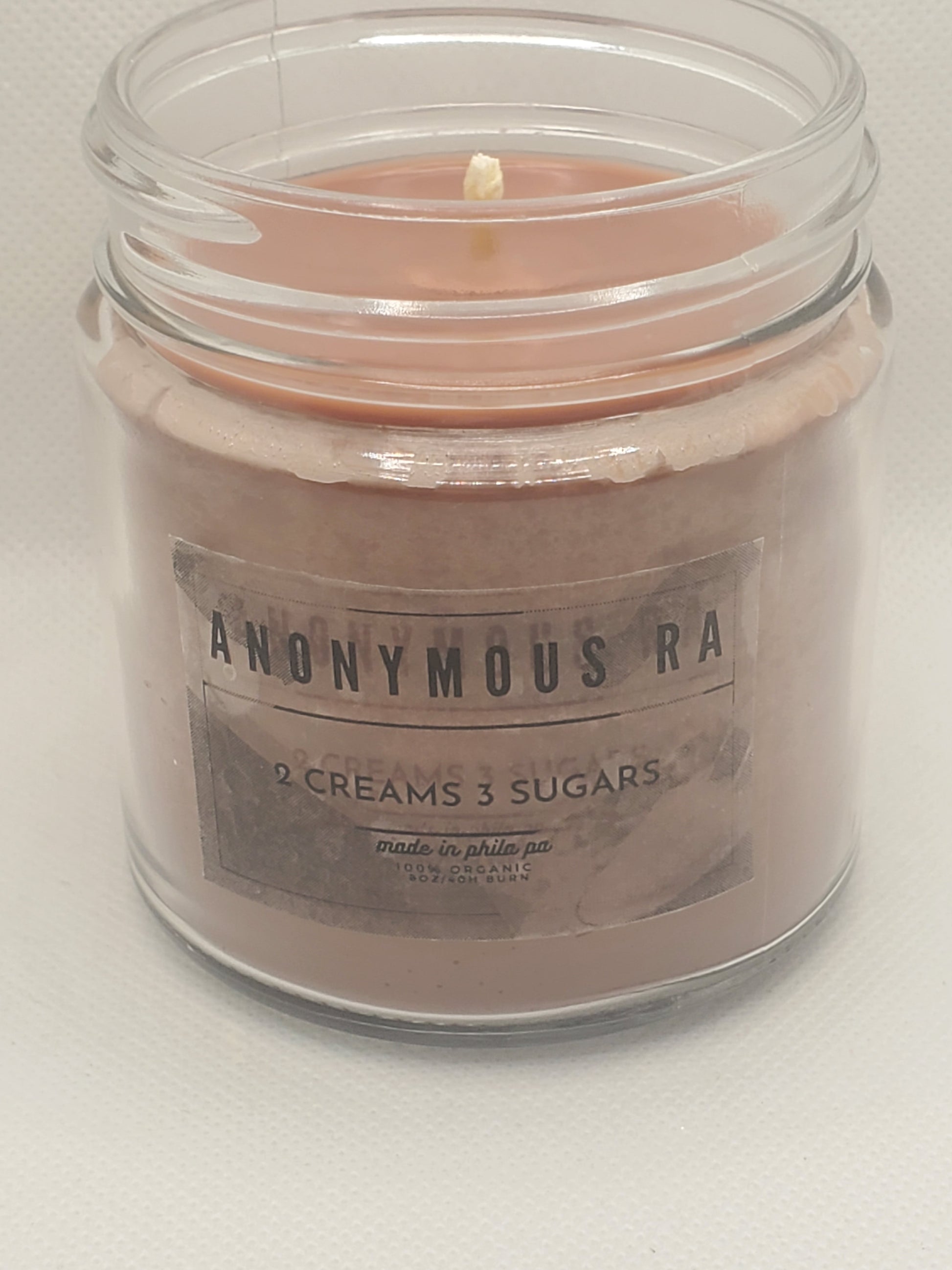 "2 Creams 3 Sugars 8oz Candle | Handcrafted Luxury Candles – Anonymous Ra"