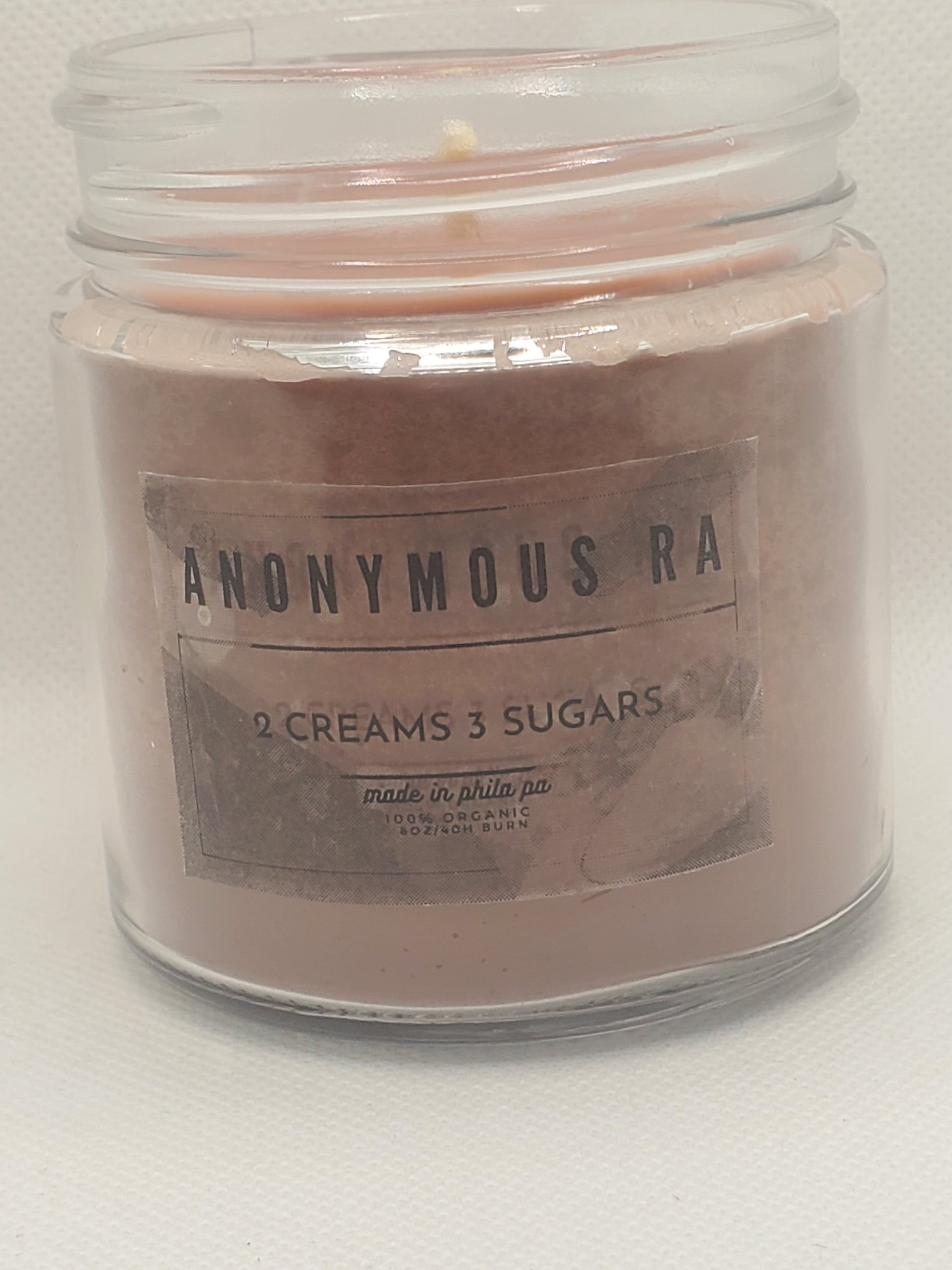 "2 Creams 3 Sugars 8oz Candle | Handcrafted Luxury Candles – Anonymous Ra"