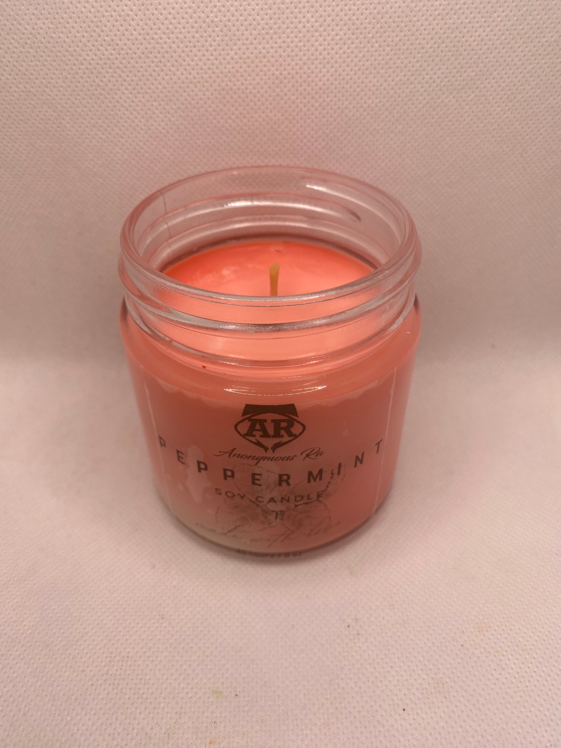 peppermint candles  Peppermint (8oz) Candle: Refreshing Aroma | Handcrafted by AnonymousRa