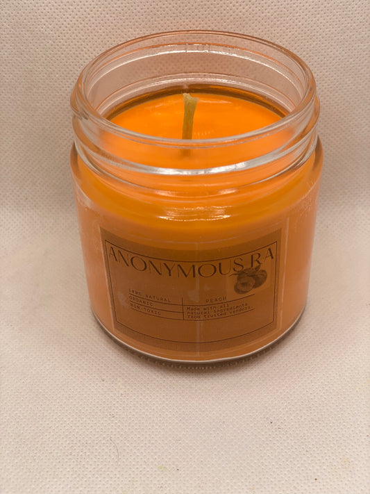 Peach (8oz) Candle: Sweet Scent | Handcrafted by AnonymousRa