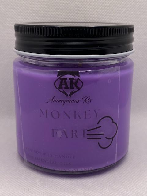 Monkey Fart (8oz) Candle: Fun Fragrance | Anonymous Ra Handcrafted