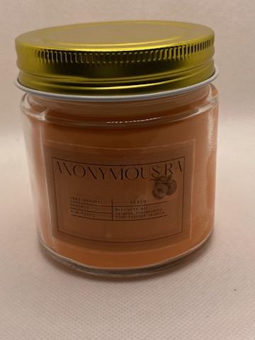 Peach (8oz) Candle: Sweet Scent | Handcrafted by AnonymousRa