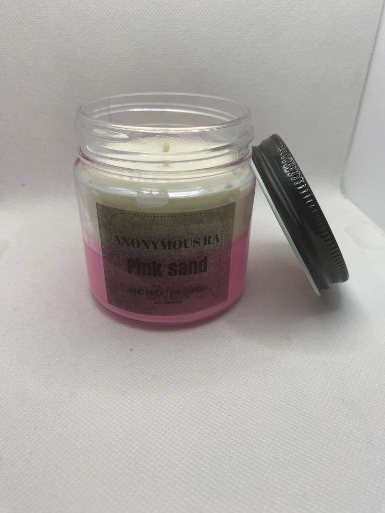 Pink Sand (8oz) Candle: Tranquil Ambiance | Handcrafted by AnonymousRa